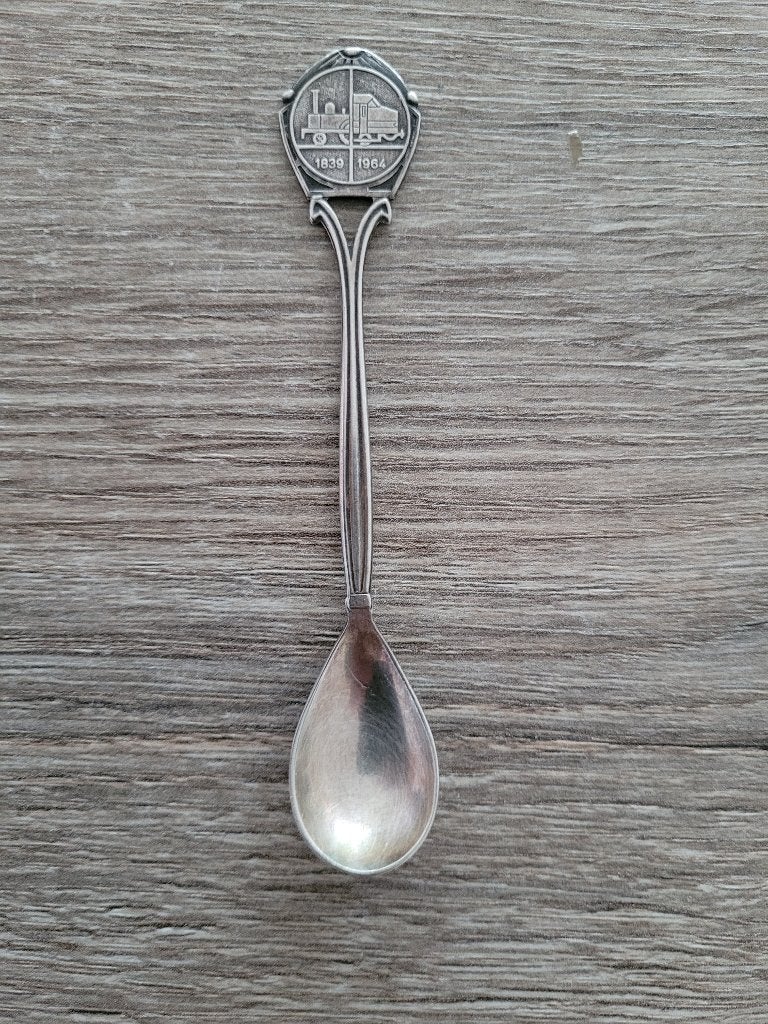 Lepeltje verzilverd NS  125 jaar keurmerk 90, Ophalen of Verzenden