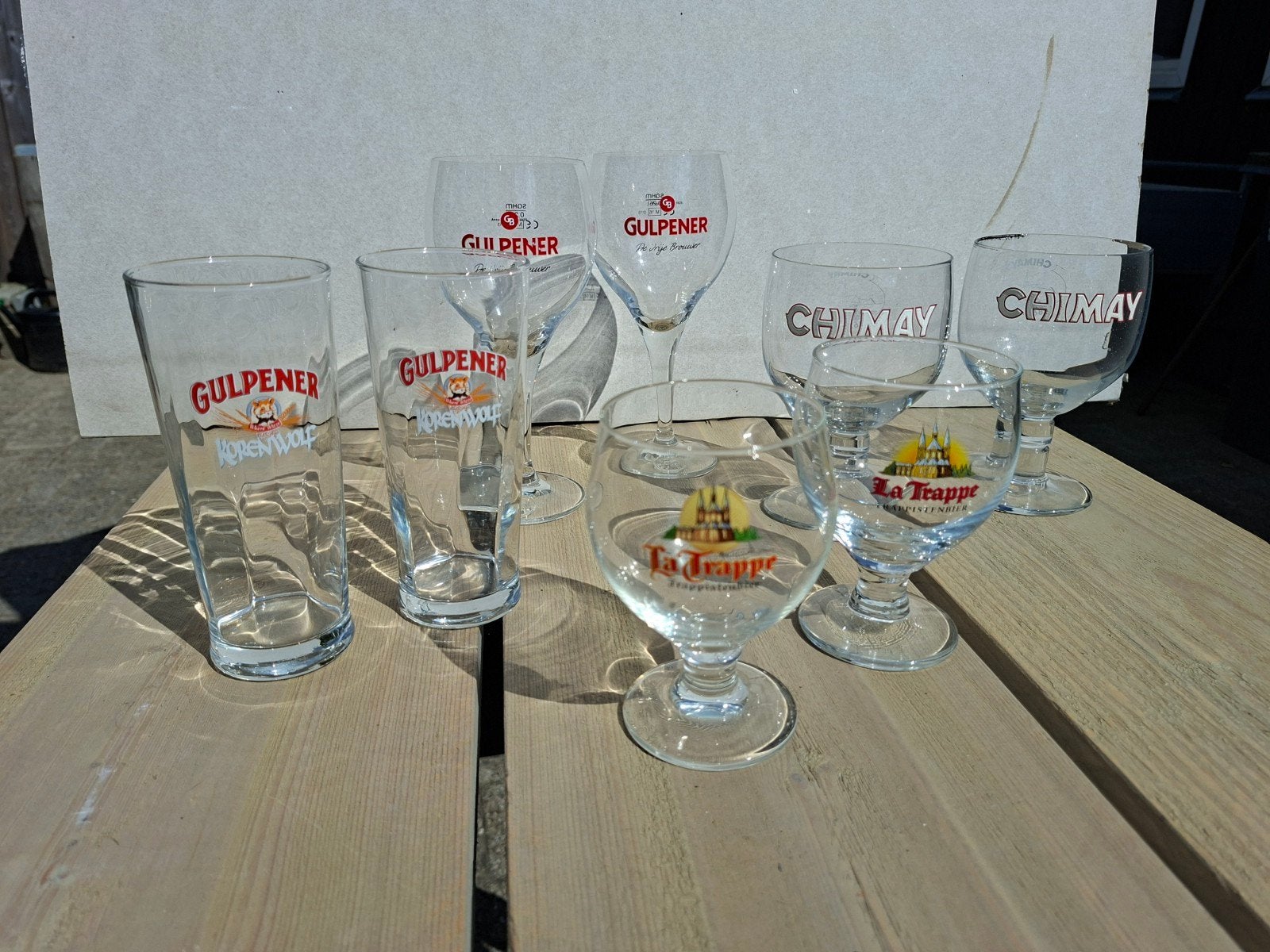 bierglazen speciaal bier Gulpener, La Trappe, Chimay, Ophalen of Verzenden, Zo goed als nieuw, Bierglas