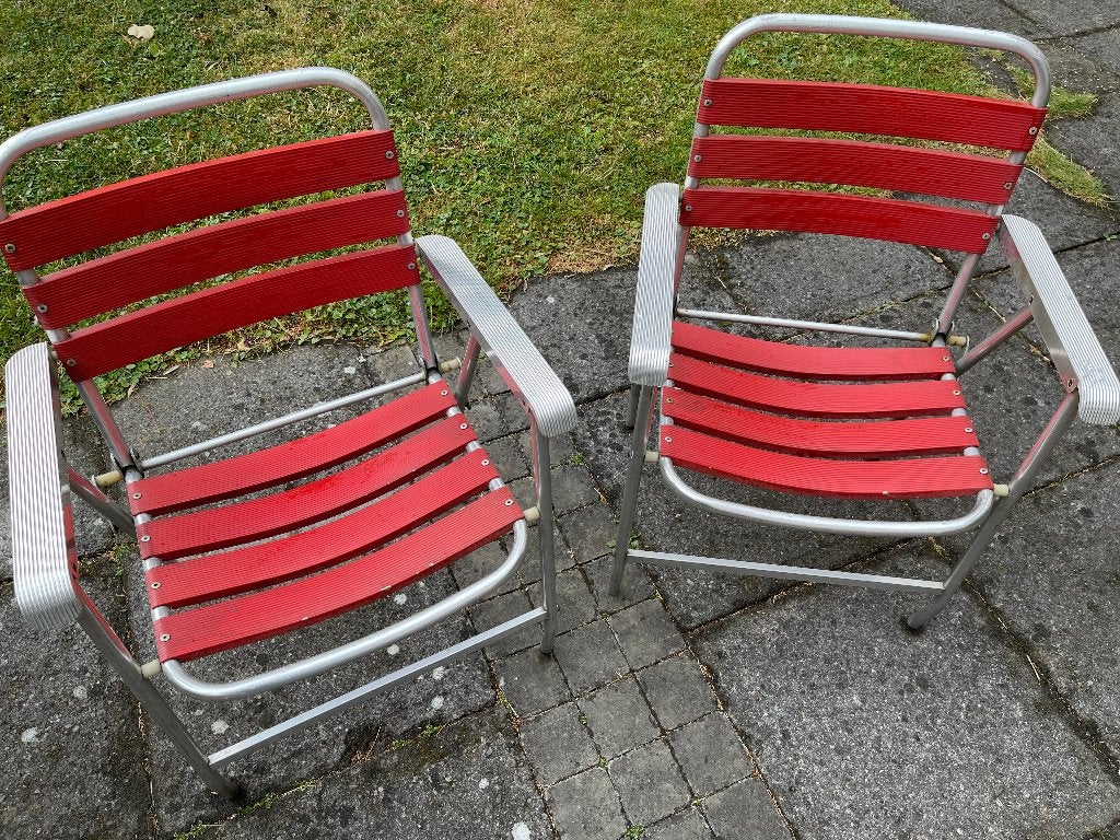 vintage 2 kampeerstoeltjes 60-er jaren, Ophalen, Huis en Inrichting