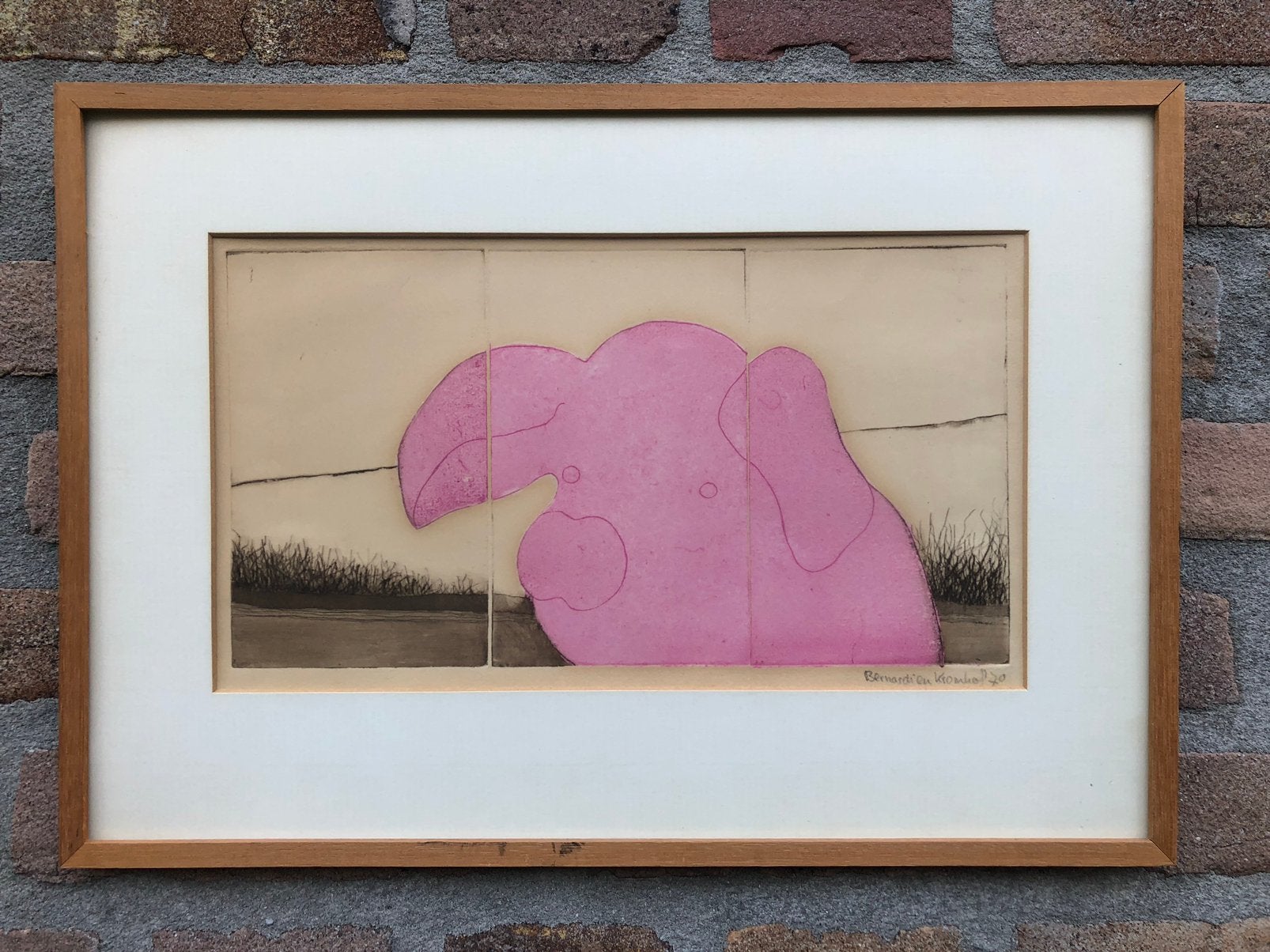 Bernadien Kromhof Twee etsen.Boerenleven In prijs verlaagd!!, Antiek en Kunst, Flora en Fauna, 1950 - 1999, Ets, Gesigneerd