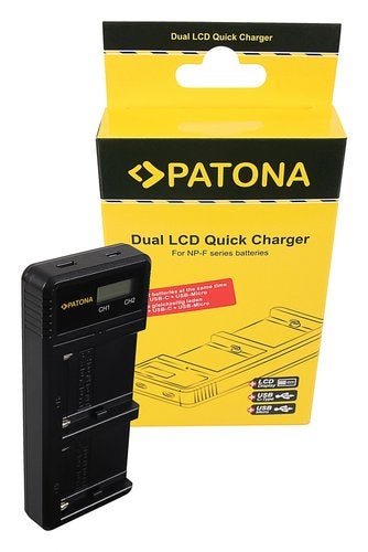 Dual LCD USB Charger Sony F550 F750 F970 FM50 FM500HA1, Verzenden, Nieuw