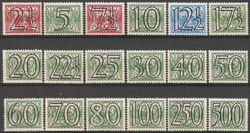 Guilloche serie 356 - 373 XX. ADV. no.31 N., Postzegels en Munten, Postzegels | Nederland, Verzenden, T/m 1940