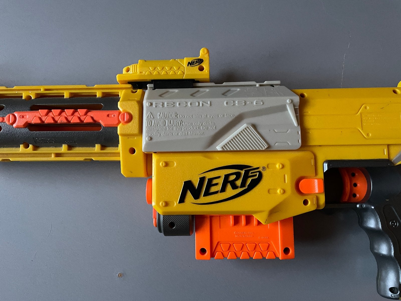 Nerf Recon CS-6 Blaster - Geel/Grijs, Ophalen of Verzenden, Gebruikt, Jongen of Meisje
