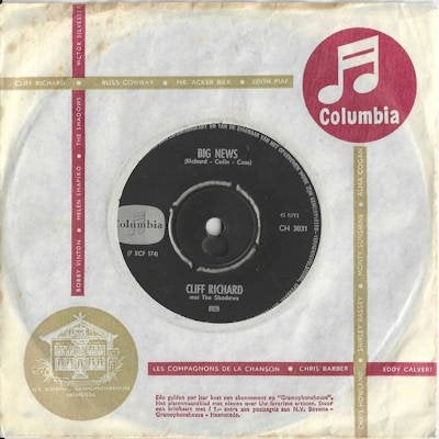 CLIFF RICHARD & the SHADOWS   1963   TOPPER !!!  R12912, Cd's en Dvd's, Ophalen of Verzenden, Gebruikt, 7 inch, Pop