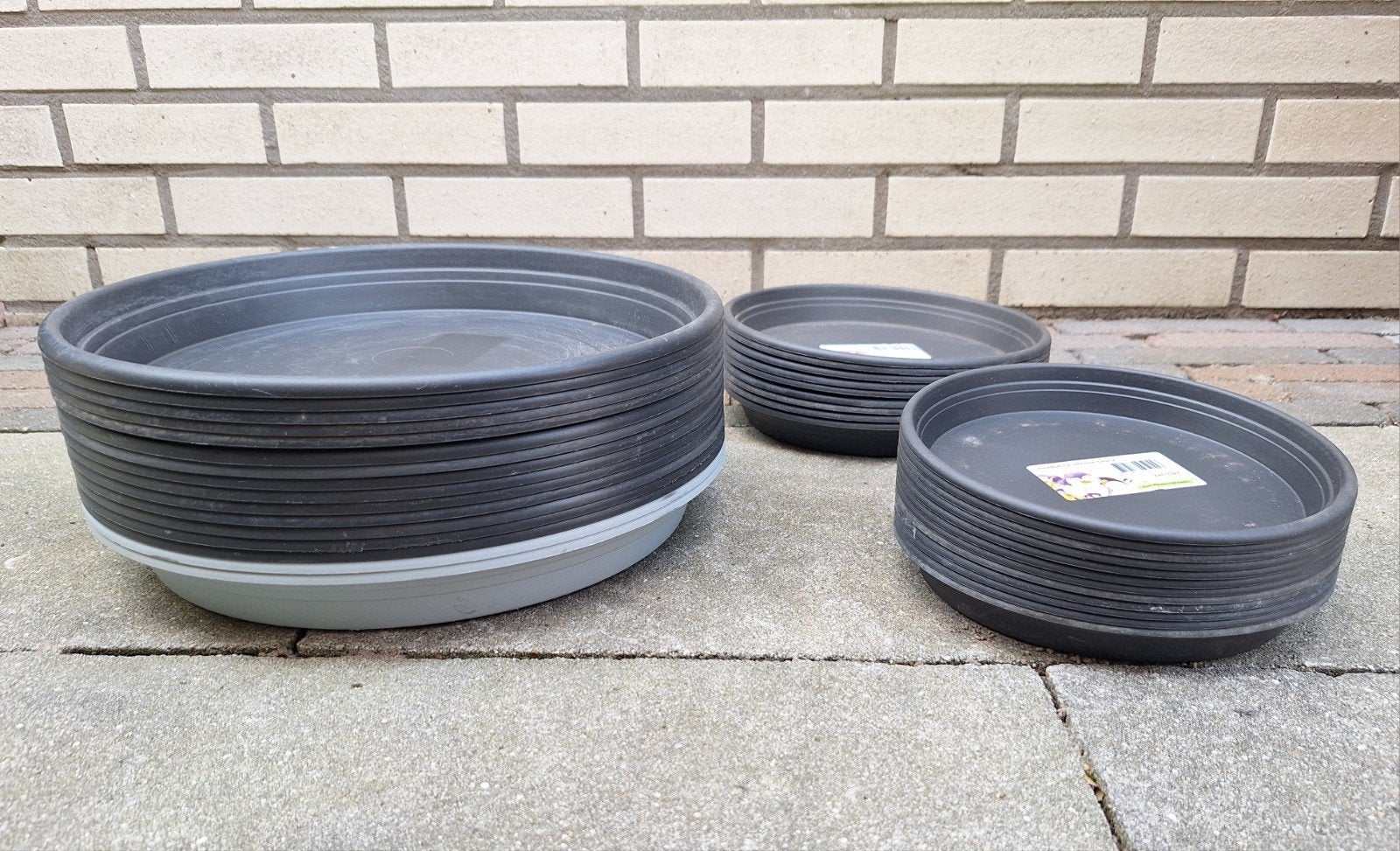 partij kunststof plantenschotels, Ophalen, Kunststof, Rond, Minder dan 40 cm
