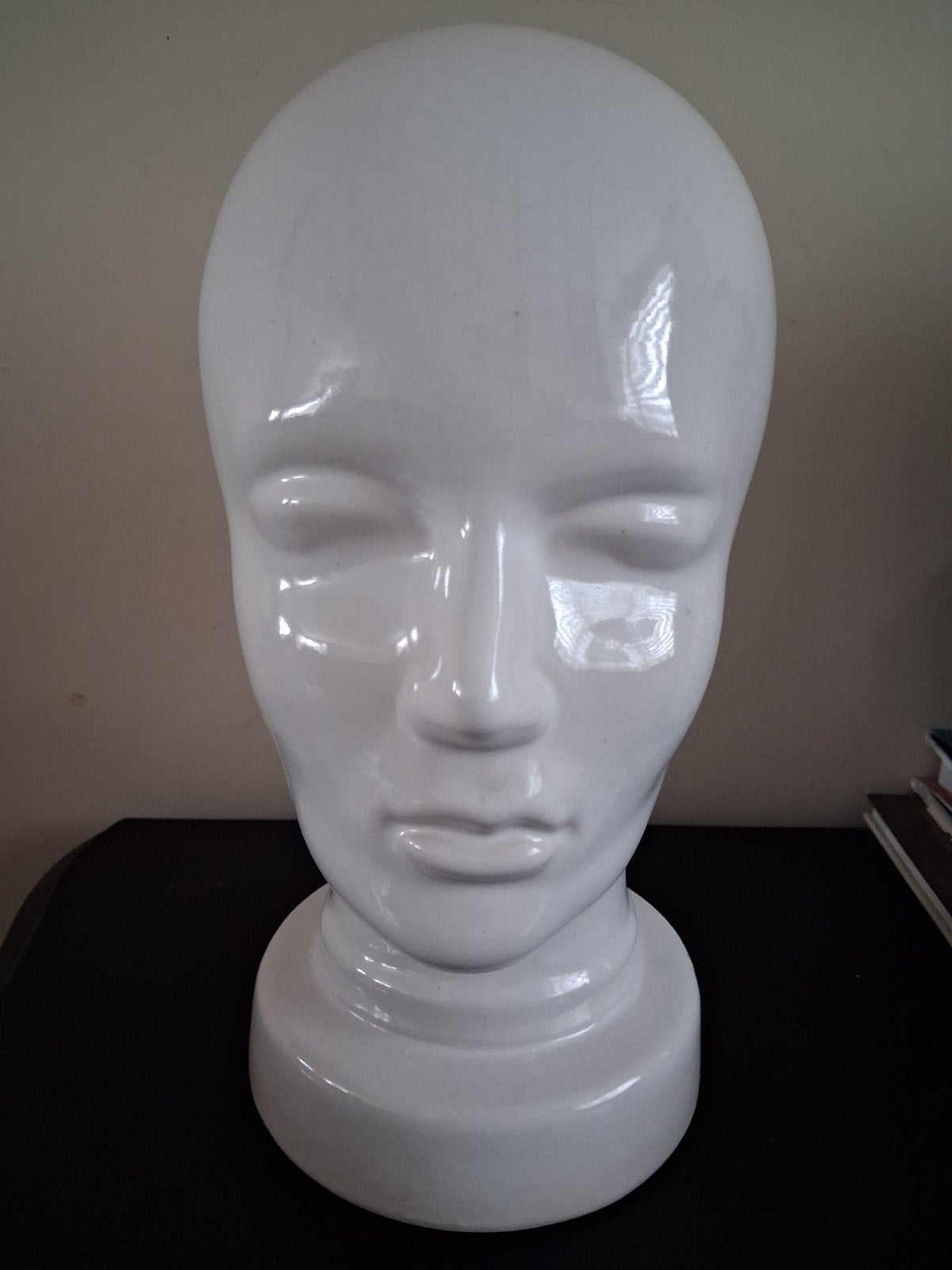 Vintage keramisch hoofd (jaren '70) Scheurich, Ophalen, Vintage, Gebruikt, Wit