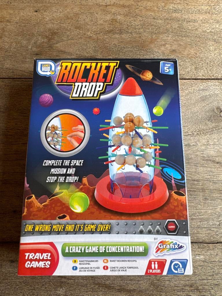 Rocket Drop Spel - Concentratie en Behendigheid, Kinderen en Baby's, Speelgoed | Overig, Zo goed als nieuw, Jongen of Meisje, Ophalen of Verzenden