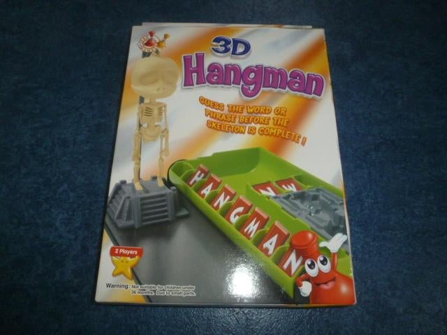 NIEUW 3D hangman ofwel galgje, Een of twee spelers, Ophalen of Verzenden, Nieuw