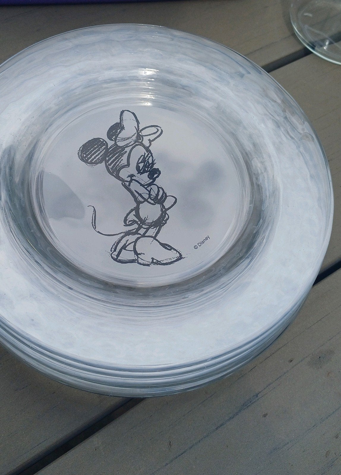 Disney Mickey Mouse Glazen Borden - Set van 4, Overige merken, Nieuw, Ophalen of Verzenden, Glas