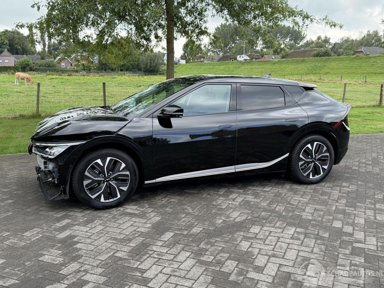 Kia Ev6 77.4 KWH / Leer (bj 2023, automaat), Automaat, Kia, Zwart, Elektrisch