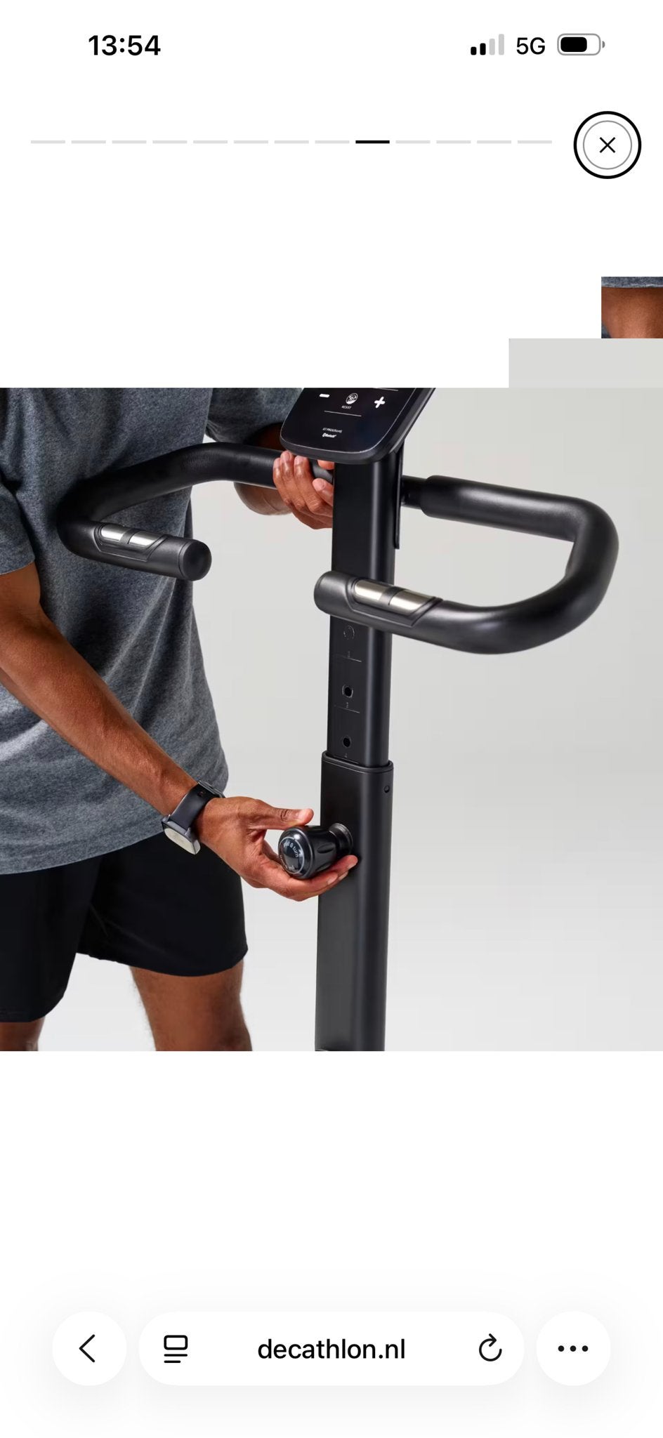 Domyos EB520B Hometrainer - Zelfaangedreven & Connectief, Ophalen, Nieuw, Metaal, Benen