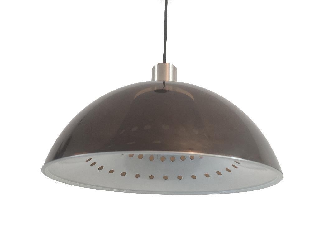 Gave vintage Dijkstra space age design hanglamp, Huis en Inrichting, Lampen | Hanglampen, Ophalen of Verzenden, Gebruikt, Metaal