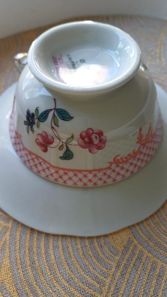 Limoges "Compagnie des Indes" kop en schotel, Antiek en Kunst, Antiek | Servies los, Ophalen of Verzenden