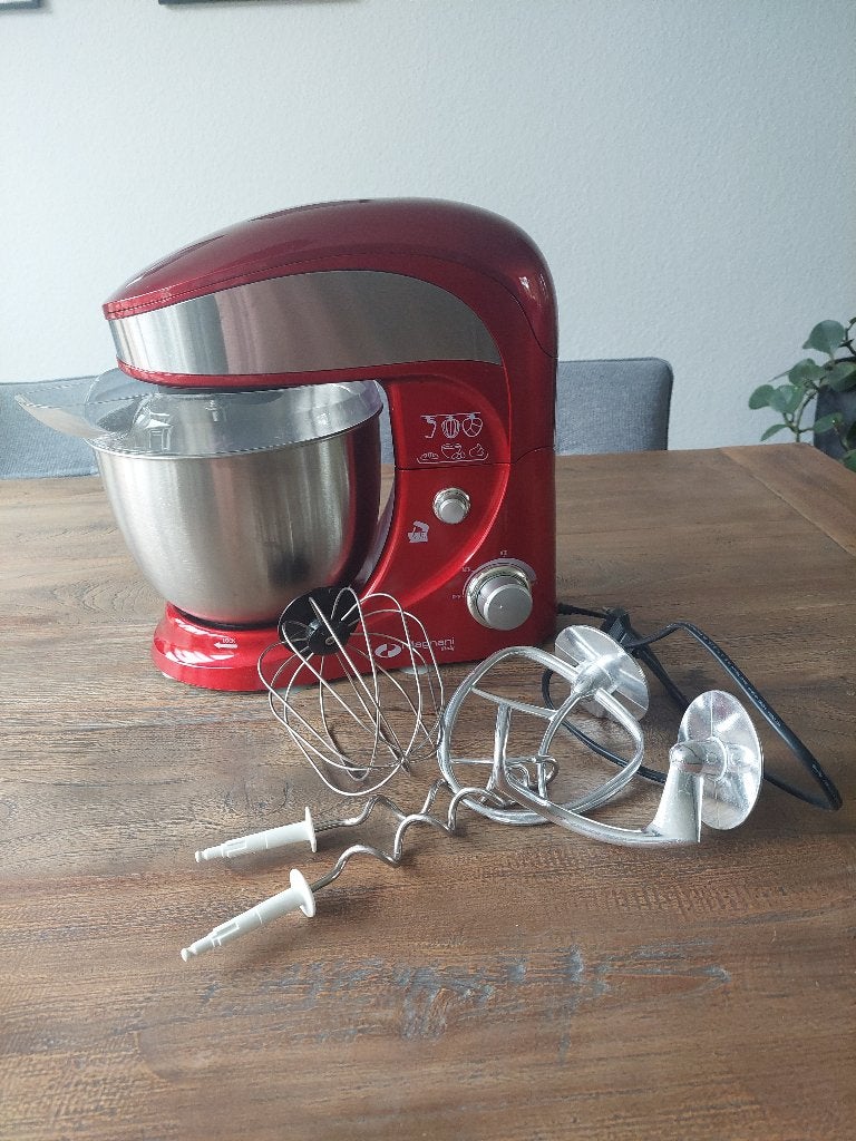 Mixer rood als nieuw, 2 tot 3 liter, Ophalen, Zo goed als nieuw, 3 snelheden of meer