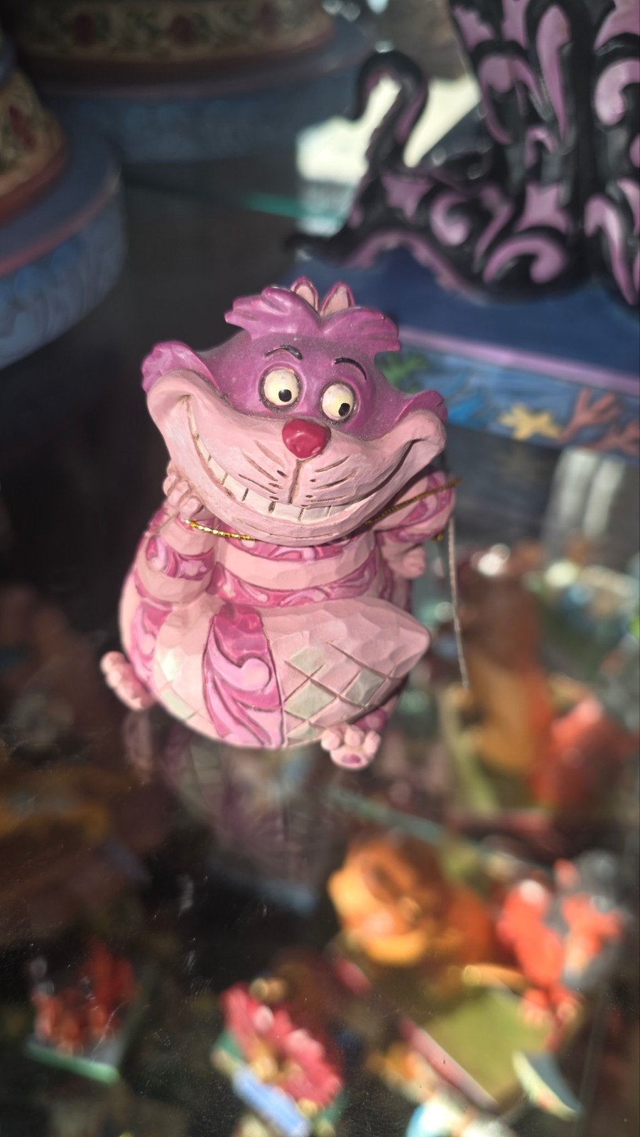 Disney Traditions Cheshire Cat beeldje met doos, Ophalen, Overige figuren, Zo goed als nieuw, Beeldje of Figuurtje