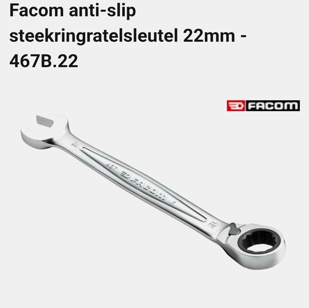 FACOM  467B - 22mm  steekringratelsleutel, Verzenden, Nieuw
