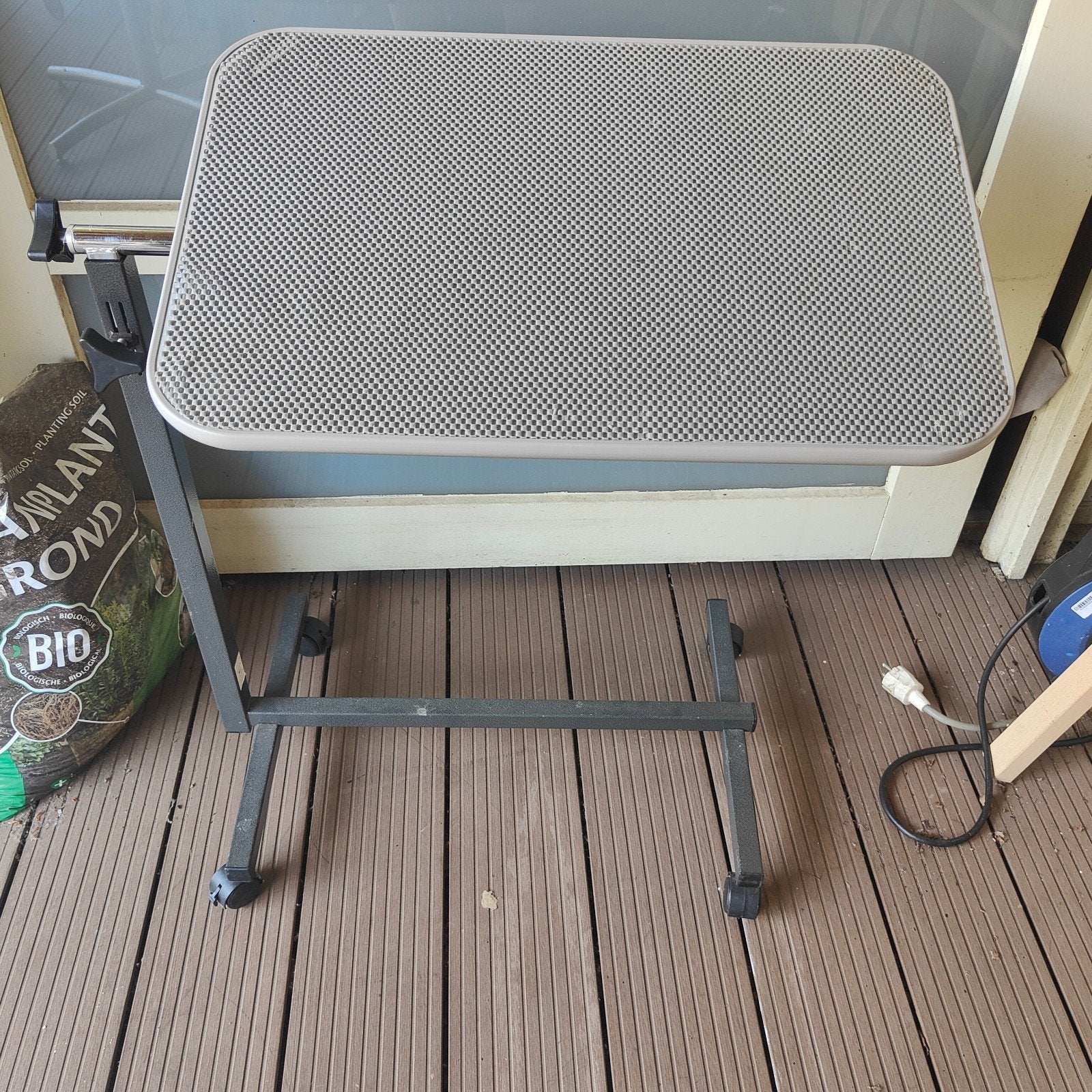 Careline Bedtafel met Wielen - Grijs (60,5 x 40,5 cm), Ophalen, Gebruikt