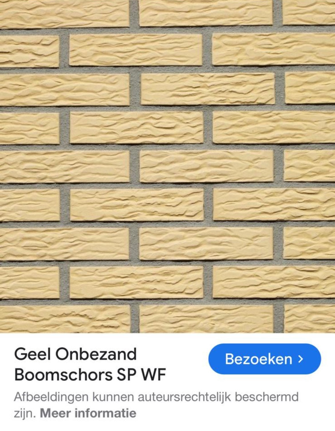 Nieuwe Gele Onbezande Boomschors SP WF Bakstenen, Doe-het-zelf en Verbouw, Metselstenen, Ophalen, Nieuw, Bakstenen