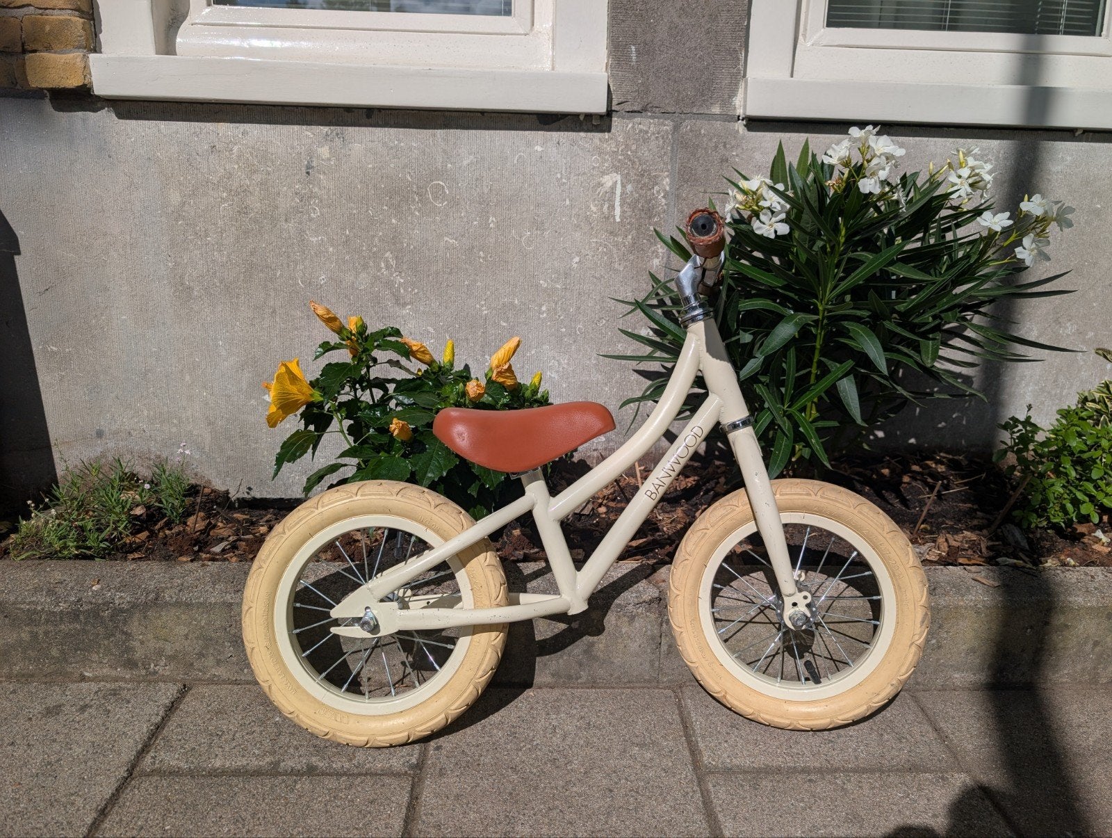 Banwood loopfietsje met bruin zadel, Ophalen, Minder dan 16 inch, Banwood