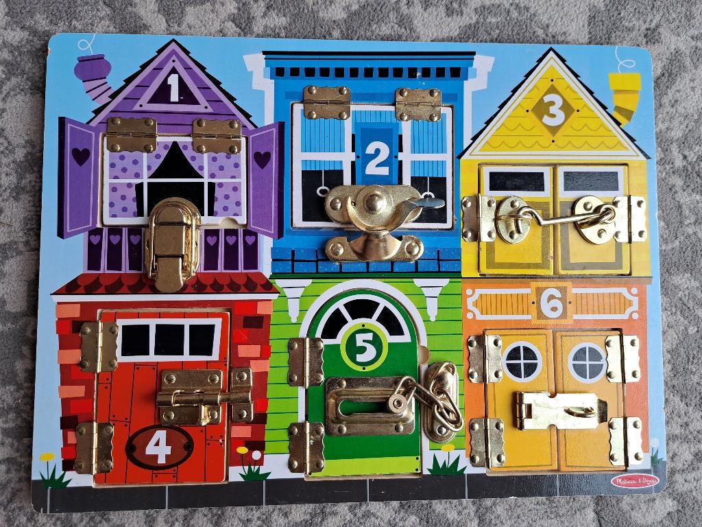 Motoriekbord met sloten en grendels (Melissa & Doug), Ophalen, Gebruikt, Overige typen
