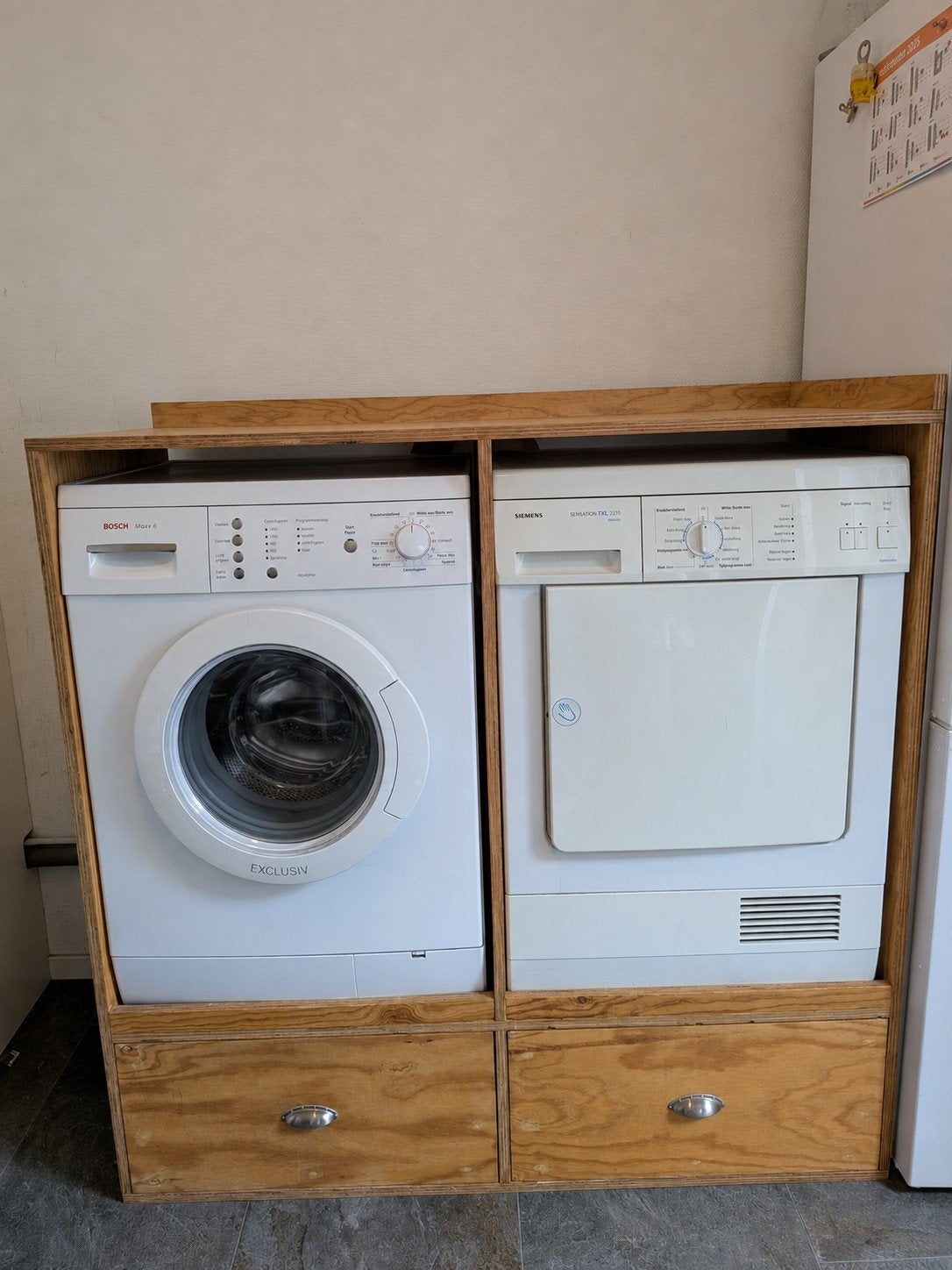 Wasmachine/droger kast – handgemaakt van 18 mm underlayment, Ophalen, Gebruikt