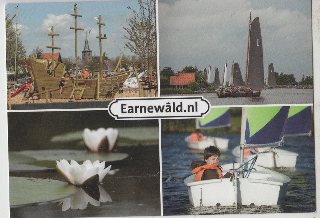 Earnewald Eernewoude m. Skutsje Jeugd zeilt in Optimist 2016, Verzenden, 1980 tot heden, Gelopen, Friesland