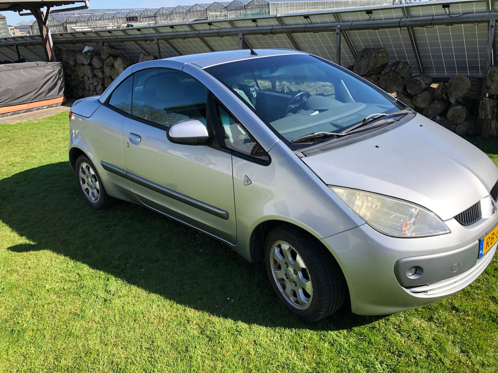 Mitsubishi Colt 1.5 CZC 2008 Grijs met nieuwe APK., Auto's, Voorwielaandrijving, 4 cilinders, Cabriolet, 4 stoelen