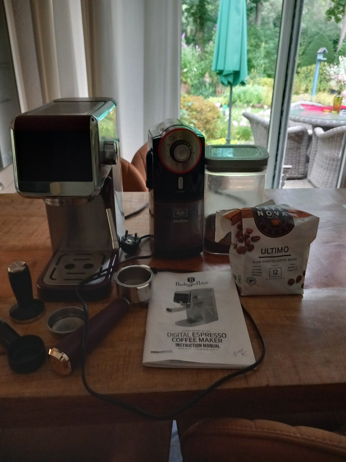 Koffiezetapparaat berlingerhaus met accecoires, Koffiemachine, Zo goed als nieuw, Afneembaar waterreservoir, Koffiebonen