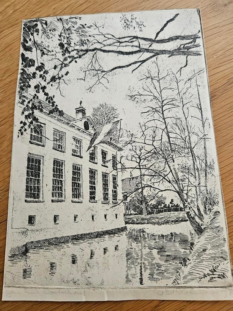 Originele etsen van Piet Hohmann uit de jaren '70 gesigneerd, Architectuur, Ophalen of Verzenden, Origineel, 1950 - 1999