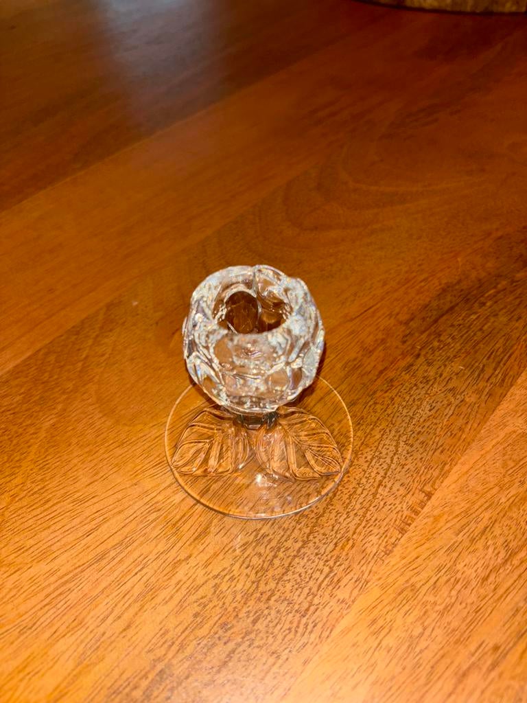 Kristallen kandelaar vorm roos, Verzamelen, Swarovski, Ophalen, Zo goed als nieuw