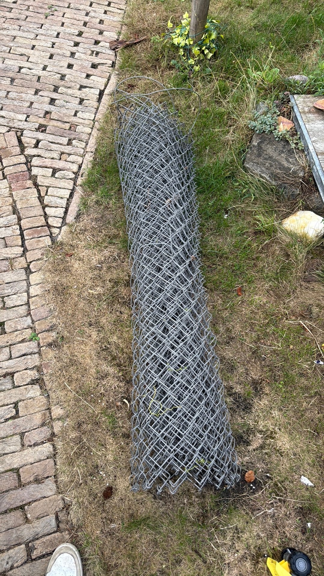 Harmonicagaas (verzinkt) – ca. 3-4m lang, 1,60m hoog, Ophalen, Gebruikt, IJzer, Gaashekwerk