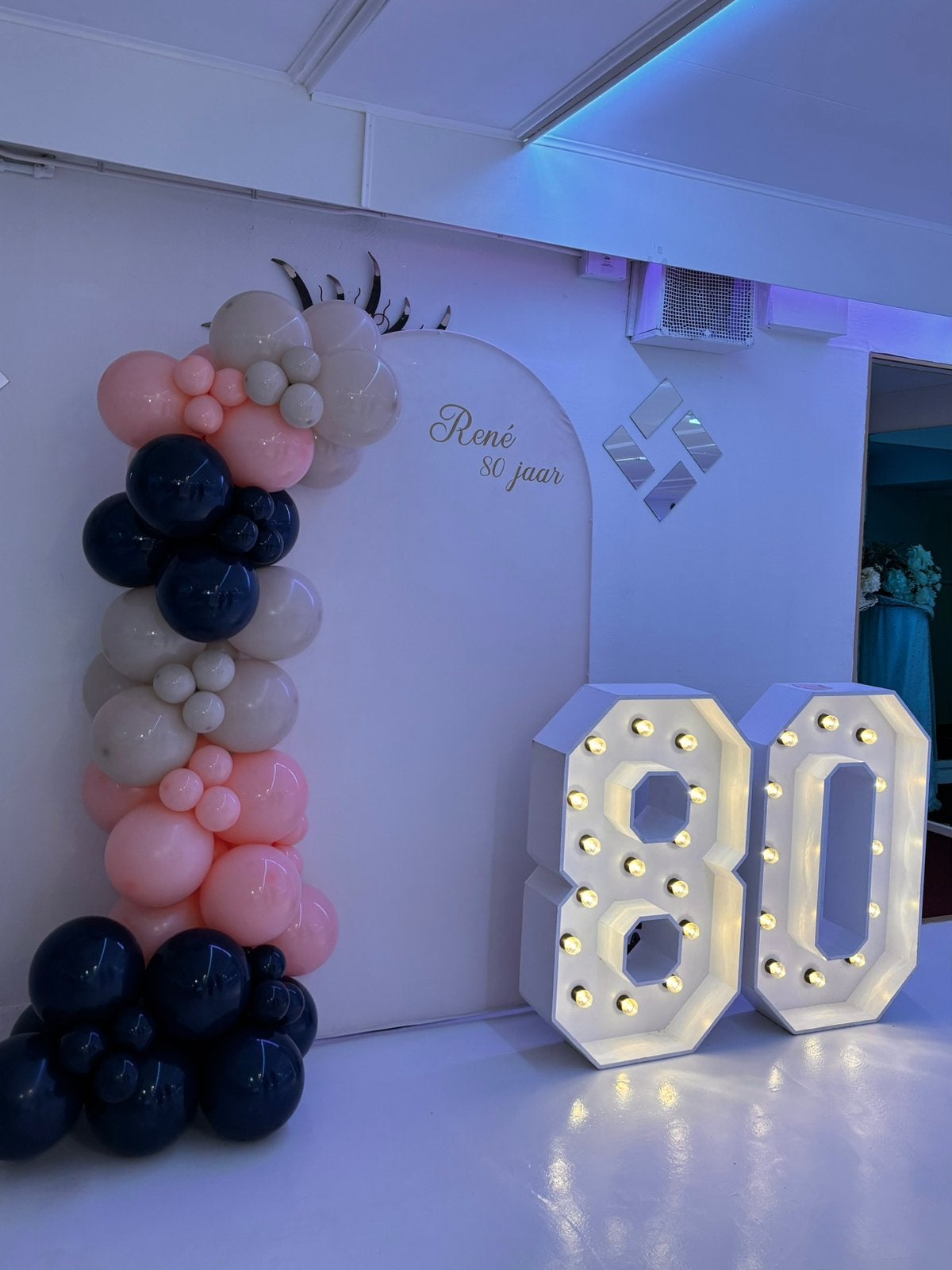 Backdrop | Ballonnen inclusief LED cijfers! €200, Ophalen, Nieuw, Abraham of Sarah
