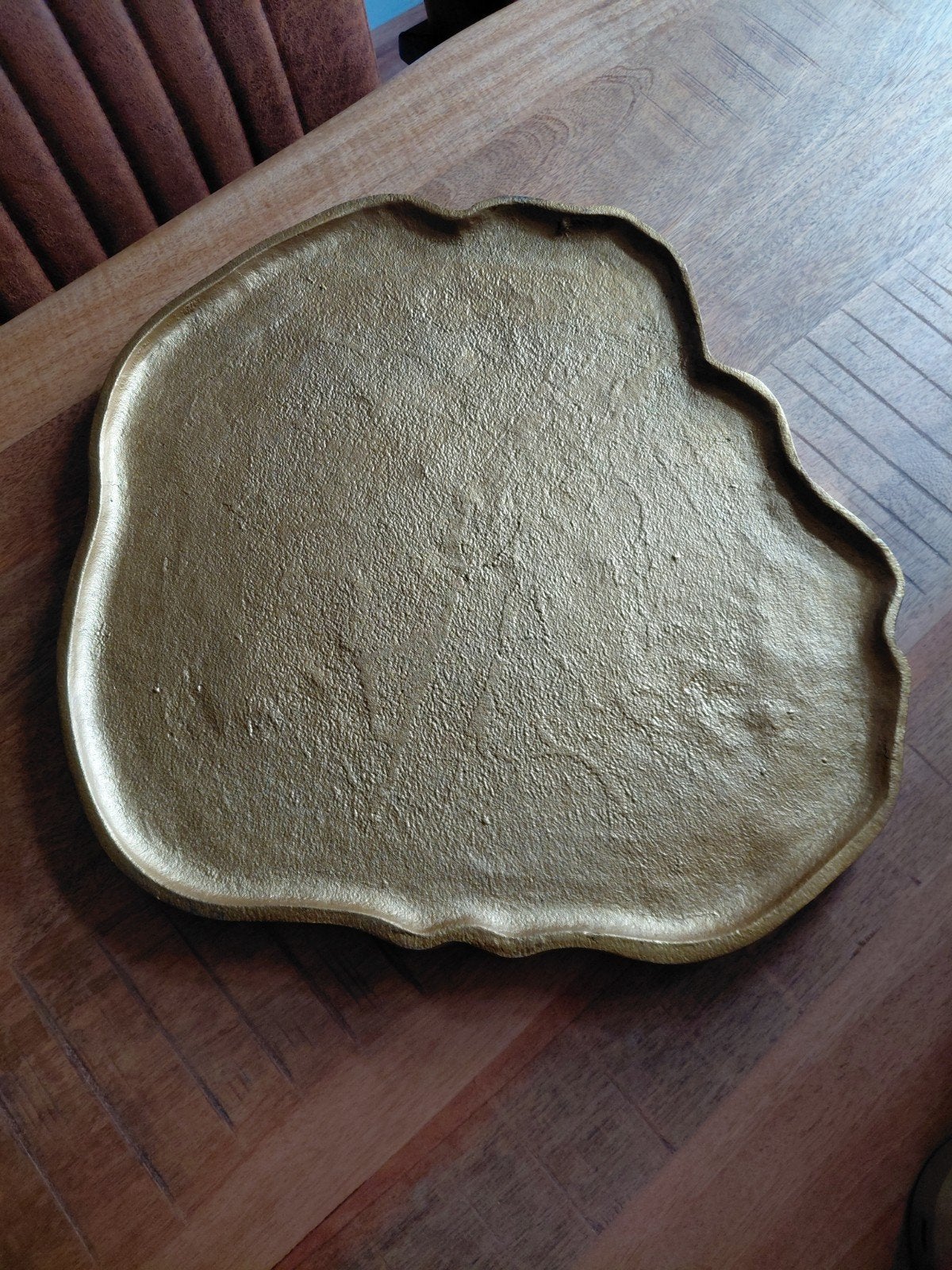 Goudkleurig Dienblad Zware Kwaliteit - Zo Goed als Nieuw, Met opstaande rand, Ophalen of Verzenden, Zo goed als nieuw, Dienblad