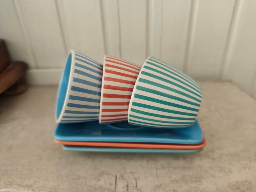 VINTAGE PASTEL ESPRESSO KOPJES SIXTIES, Ophalen of Verzenden