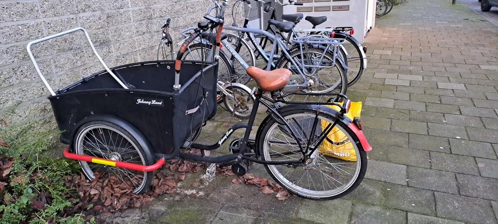 Johnny loco bakfiets electrisch OPKNAPPER, Fietsen en Brommers, Ophalen, Gebruikt, 2 kinderen, Johnny Loco