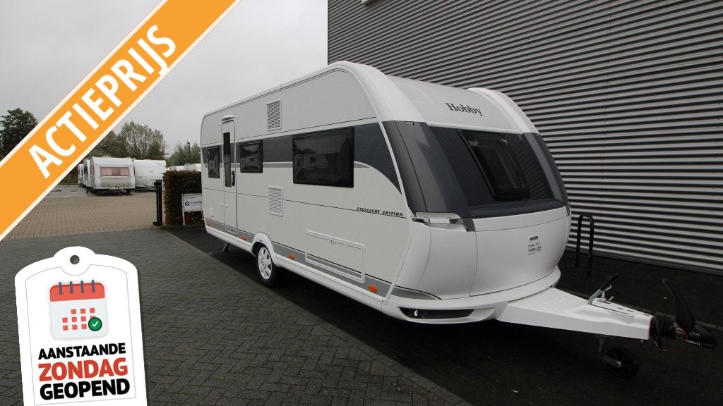 Hobby Excellent Edition 495 UL ACTIEPRIJS +Dakluifel, Caravans en Kamperen, Rondzit, Hobby, Schokbreker, Bedrijf
