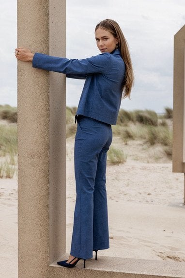 Studio Anneloes flair denim jeans broek travelstof mt XXS, Blauw, Ophalen of Verzenden, Zo goed als nieuw, Maat 34 (XS) of kleiner