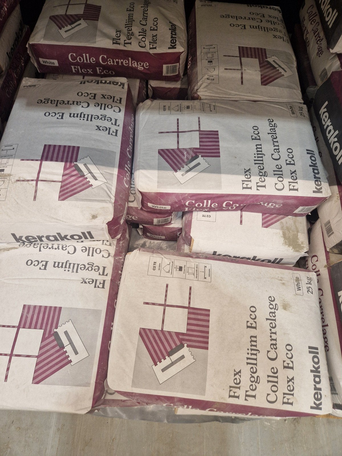 Tegellijm restant partij, Overige materialen, Wandtegels, Minder dan 20 cm, 10 m² of meer