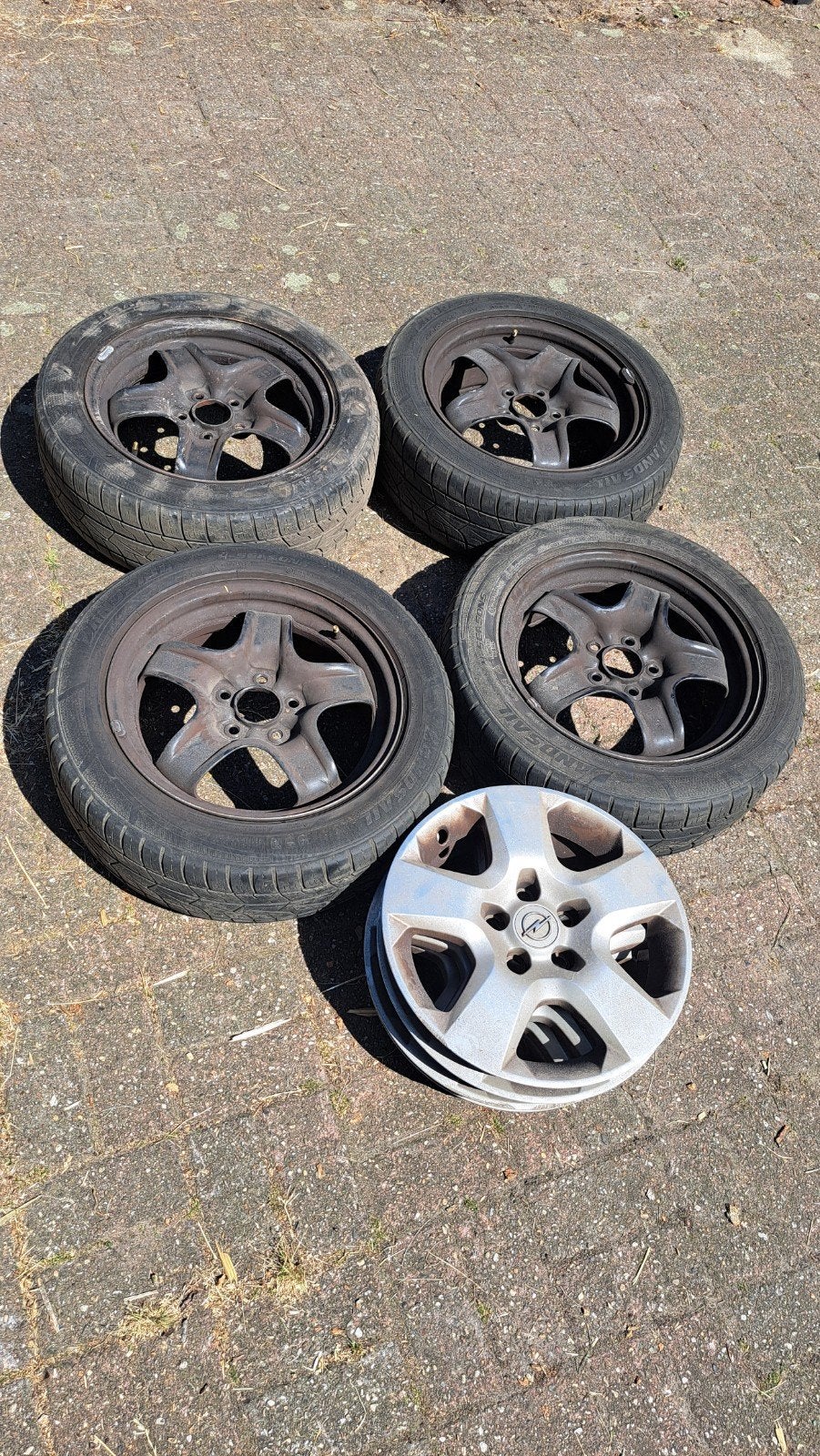 Wielenset Opel Zafira B 5x110, Auto diversen, Wieldoppen, Ophalen, Gebruikt