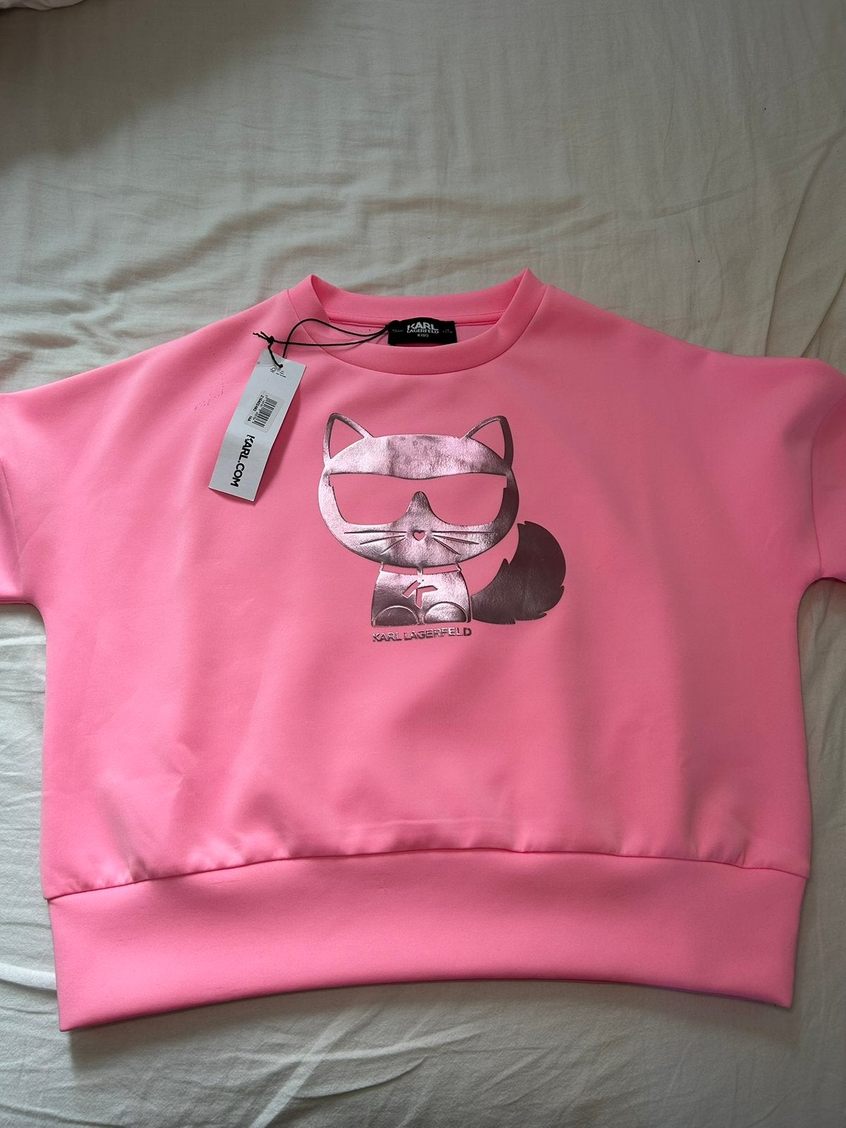 Karl Lagerfeld Kids Roze Trui met Choupette Kat, Ophalen of Verzenden, Nieuw, Meisje