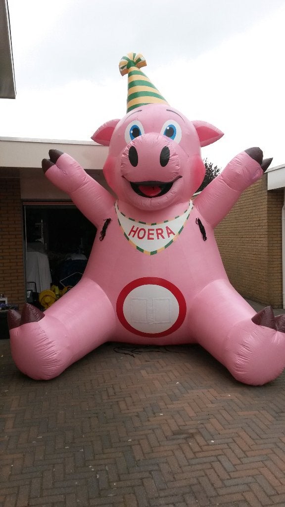 Opblaasbaar Hoera Varken - Perfect voor Feestjes!, Ophalen, Zo goed als nieuw, Verjaardag