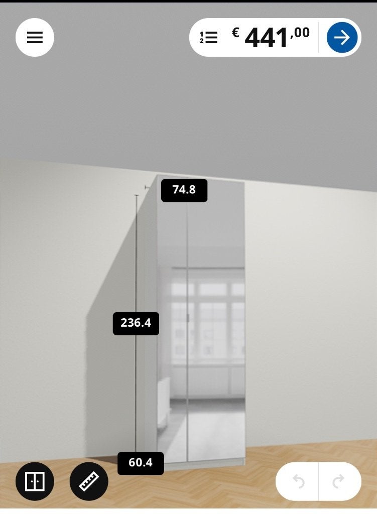 IKEA pax kast, Ophalen, 200 cm of meer, 50 tot 100 cm, Zo goed als nieuw