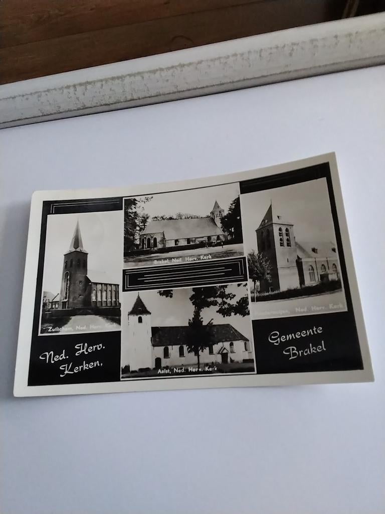 GEMEENTE. BRAKEL.  NED.HERV. KERKEN. 1959, Verzamelen, Ansichtkaarten | Nederland, Ophalen of Verzenden, 1940 tot 1960, Zuid-Holland