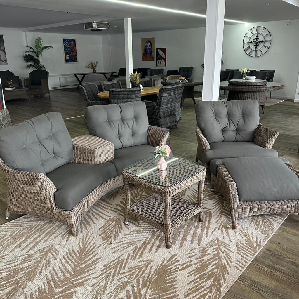 4 Seasons Outdoor (4SO) love seat – wicker – Goede staat!!, 2 zitplaatsen, Zenq, Verzenden, .