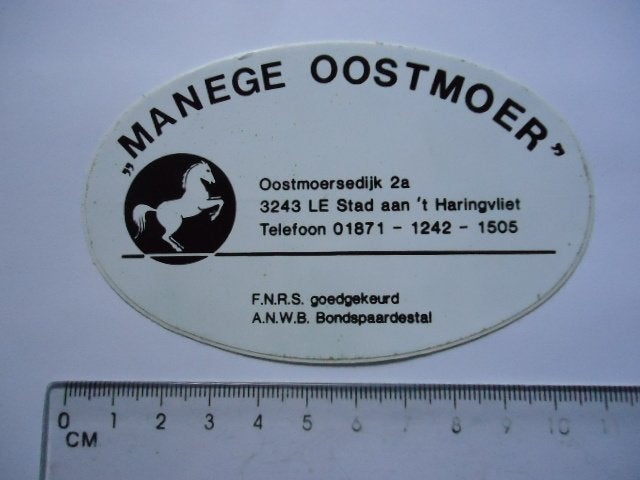 sticker oud Stad aan Haringvliet Oostmoer Goeree Overflakkee, Verzenden, Zo goed als nieuw, Bedrijf of Vereniging