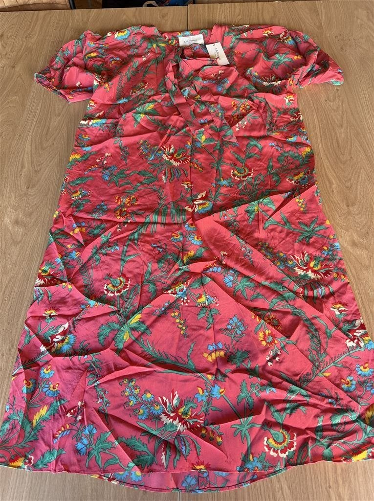 L.K. Bennett Estalla Bloemenprint Zijden Jurk - Maat 36, Ophalen of Verzenden, Zo goed als nieuw, Maat 36 (S), Boven de knie