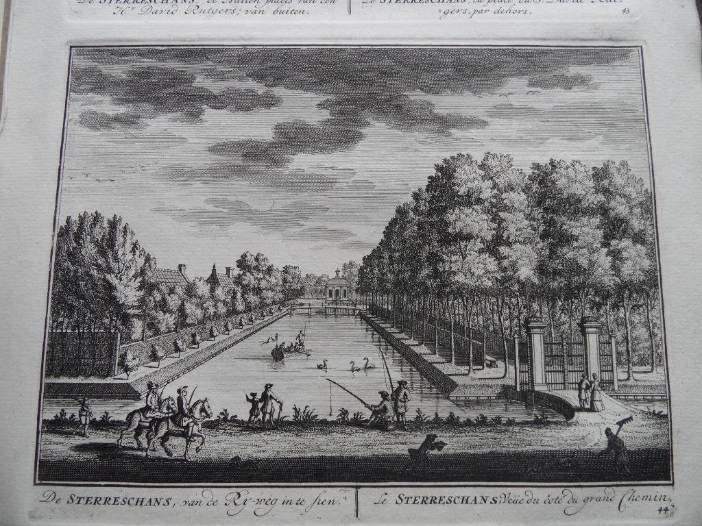 44 Nieuwersluis Sterrenschans Kopergravure 1719, Ophalen of Verzenden