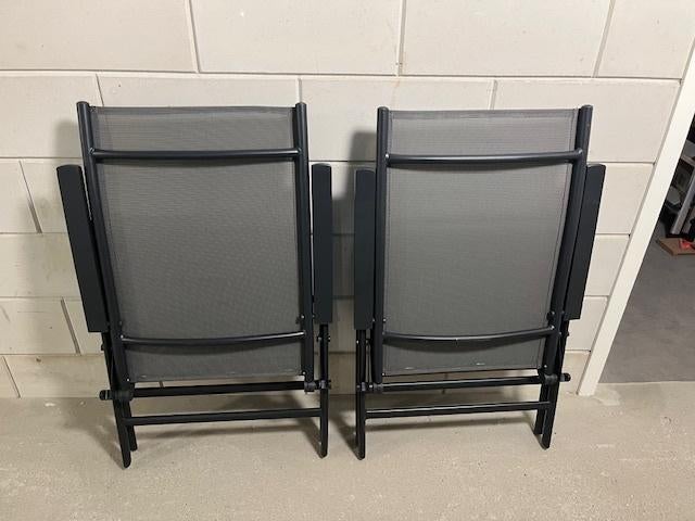 2 Opvouwbare aluminium tuinstoelen, Ophalen, Zo goed als nieuw, Aluminium