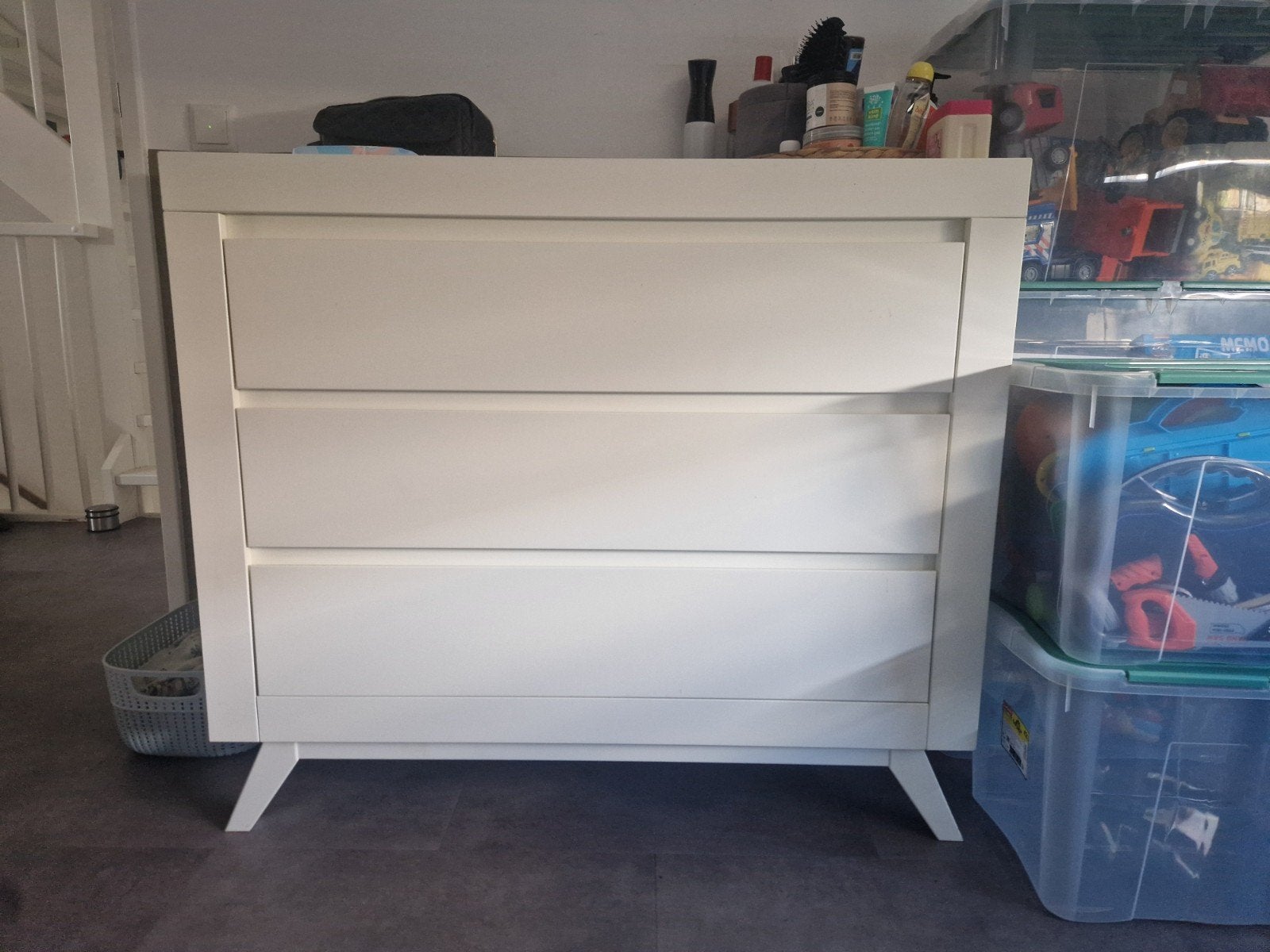 Bopita ledikant en commode wit, Kinderen en Baby's, Kinderkamer | Commodes en Kasten, Ophalen, Gebruikt