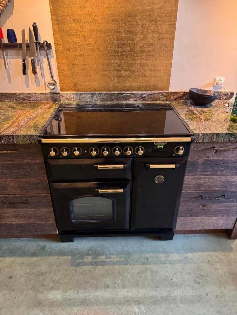 Falcon classic deluxe 90 inductie, Witgoed en Apparatuur, Fornuizen, Zo goed als nieuw, Vrijstaand, Inductie, 5 kookzones of meer